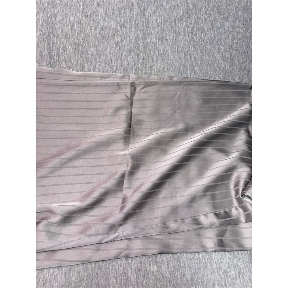 Abercrombie & Fitch Satin Pajama Set Women's Small Gray Striped Sleepwear Lounge - Picture 5 of 8